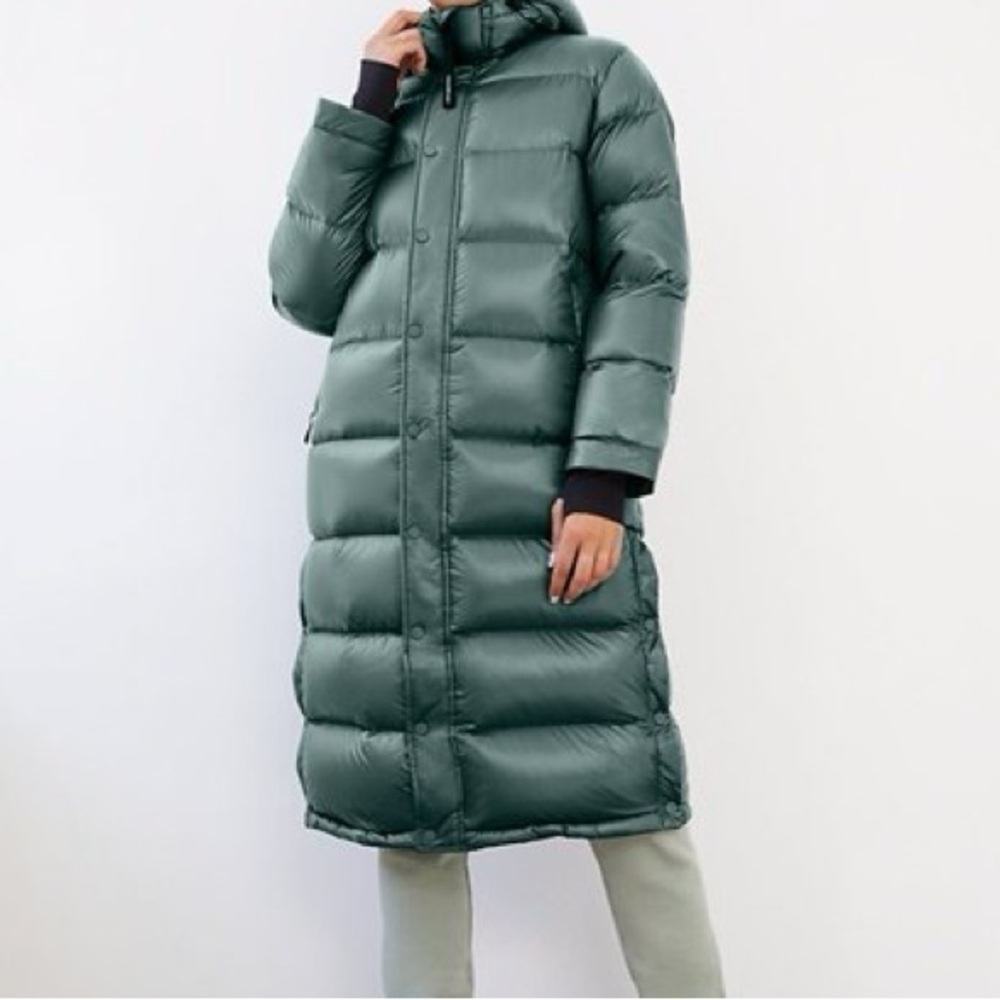 Aritizia Super Puff Long Teal Green